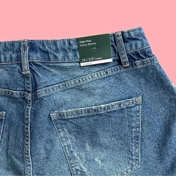 Women’s Wild Fable Size 14 Denim High-Rise Curvy Shorts New NWT - Picture 5 of 5